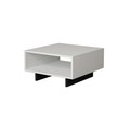 Masuta de cafea, Decortie, Hola, 60x32x60 cm, Alb / Antracit
