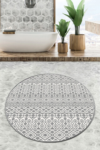 Covoraș de baie, chilai, order circle djt 80, poliester, multicolor