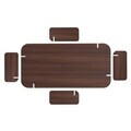 Masuta de cafea, Nordure, Renard, 147x35x87 cm, PAL, Nuc Milano