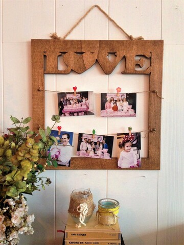 Rama foto, Heart , 55x55x1.5 cm, Placaj , Nuc La Moneta