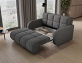 Canapea extensibila 3 locuri ELTAP, Deverio, 154x103x83 cm, lemn/poliester, gri inchis