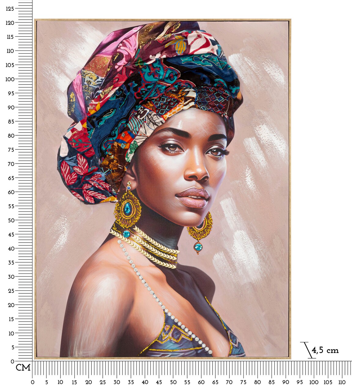 Tablou decorativ Alexandra -A, Mauro Ferretti, 92x122 cm, canvas pictat/lemn de brad, multicolor - 1 | YEO