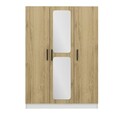 Dulap pentru haine, Minerva, Kale Walnut, 135x190x52 cm, PAL, Maro