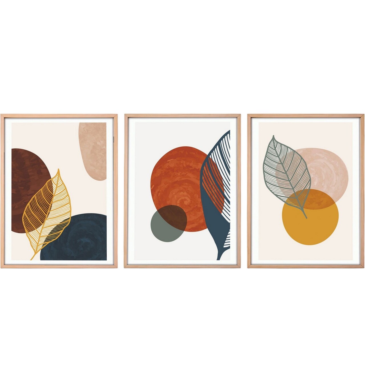 Set 3 tablouri decorative, Huhu209, Cadru: 100% LEMN MASIV (Grosime: 2,5 cm), Multicolor - view 7