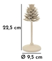 Suport lumanare Dune Pigna, Mauro Ferretti, 9.5x22.5 cm, fier, crem
