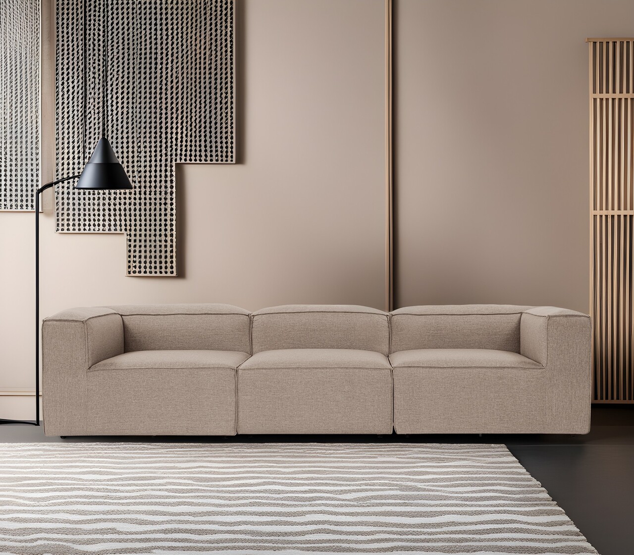 Canapea 3 locuri, Atelier del Sofa, 560ARE2158, Maro - imagine 2