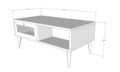 Masuta de cafea Sidyma Oak, Kalune Design, 97x55x45 cm, stejar