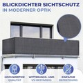 Folie paravan pentru balcon si gradina Anthrazit Uni, Maximex, 500x85 cm, PVC/poliamida, antracit/negru