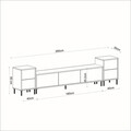 Comoda TV, Inarch, Imaj, 180x45.2x35 cm, PAL, Alb/Auriu