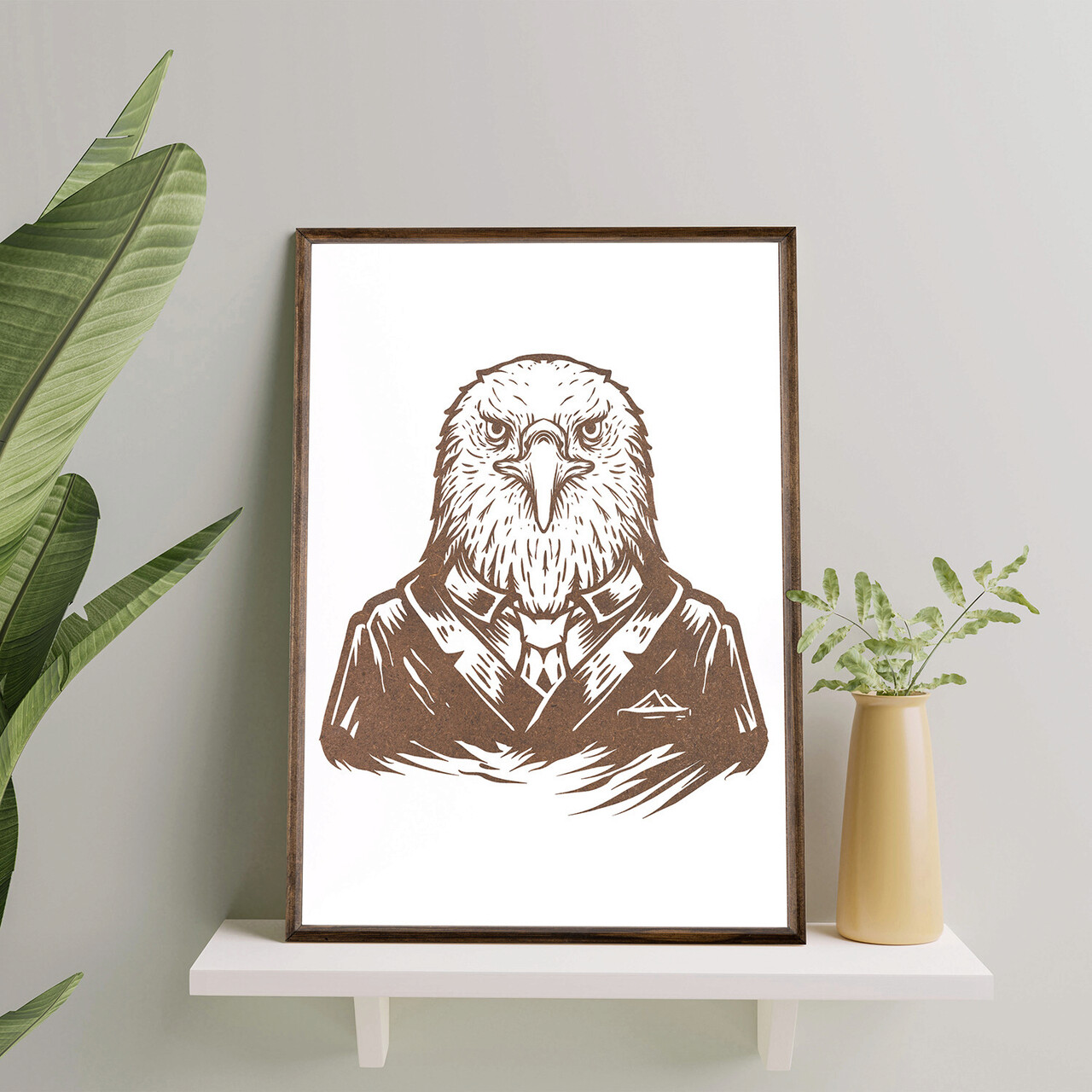 Tablou decorativ TD097 Lemn Desenat manual Natural