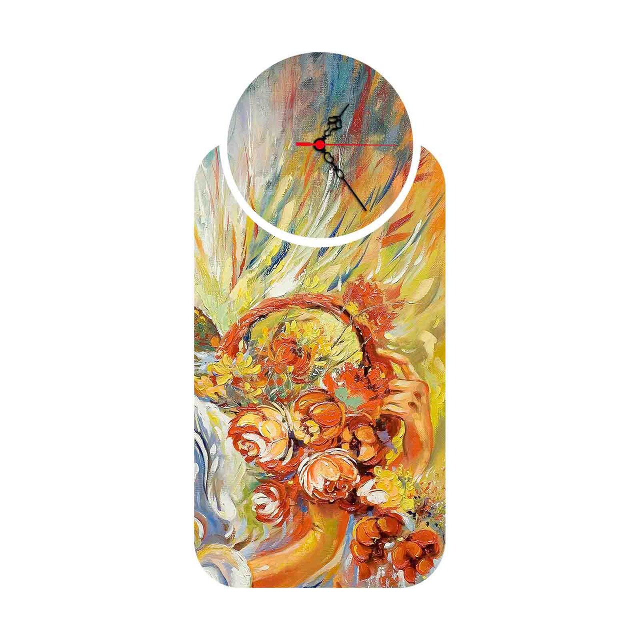 Set ceas si tablou decorativ, YMS-03, MDF , Dimensiune: 68 x 32 cm, Multicolor