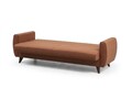 Canapea extensibila cu 3 locuri, Misty, 730MST1203, Cadru: METAL/LEMN, Caramiziu