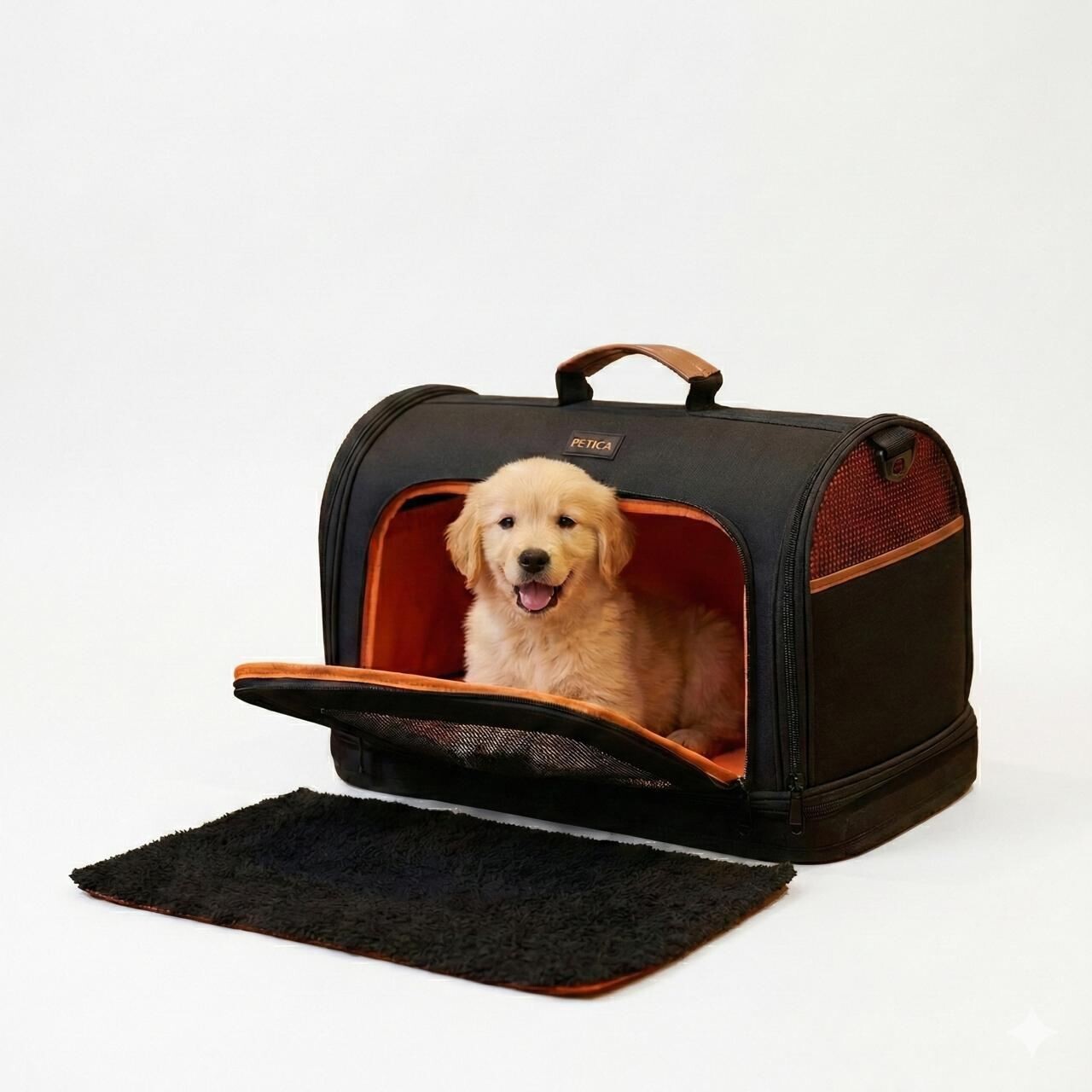 Geantă de transport pentru animale de companie, Paws &amp; Whiskers, Airline, Negru - imagine 3