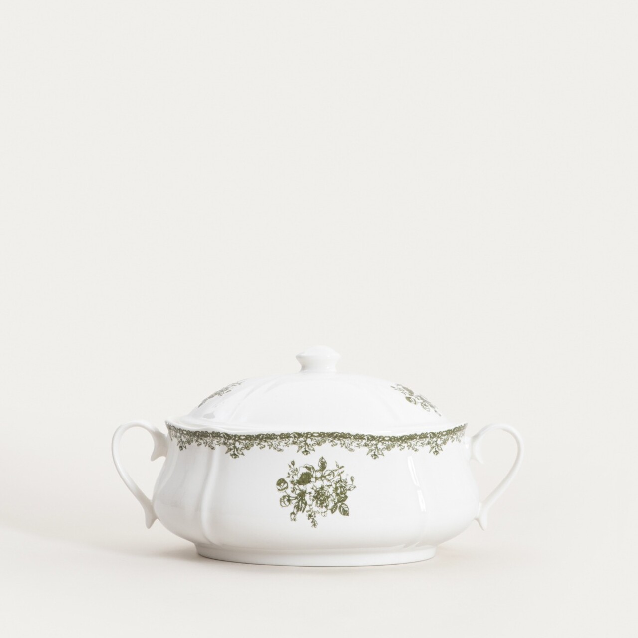 Supiera Lourry, Homla, 3 L, portelan, alb/verde - imagine 2