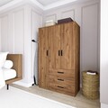 Dulap pentru haine, Miwood, Easy 1600-56, Maro