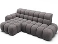 Coltar extensibil dreapta 3 locuri ELTAP, Ceedro, 283x165x98 cm, lemn/poliester, gri