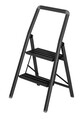 Scara pliabila cu sistem antiderapant Compact, Wenko, 45.5x43.5x84.5 cm, aluminiu/cauciuc, negru/gri