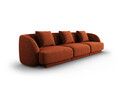 Canapea 3 locuri, Tulum, Cosmopolitan Design, 255x90x70 cm, tesatura chenille, teracota