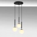 Lustra, Fulgor, 942FLG1470, Metal, Alb/Negru
