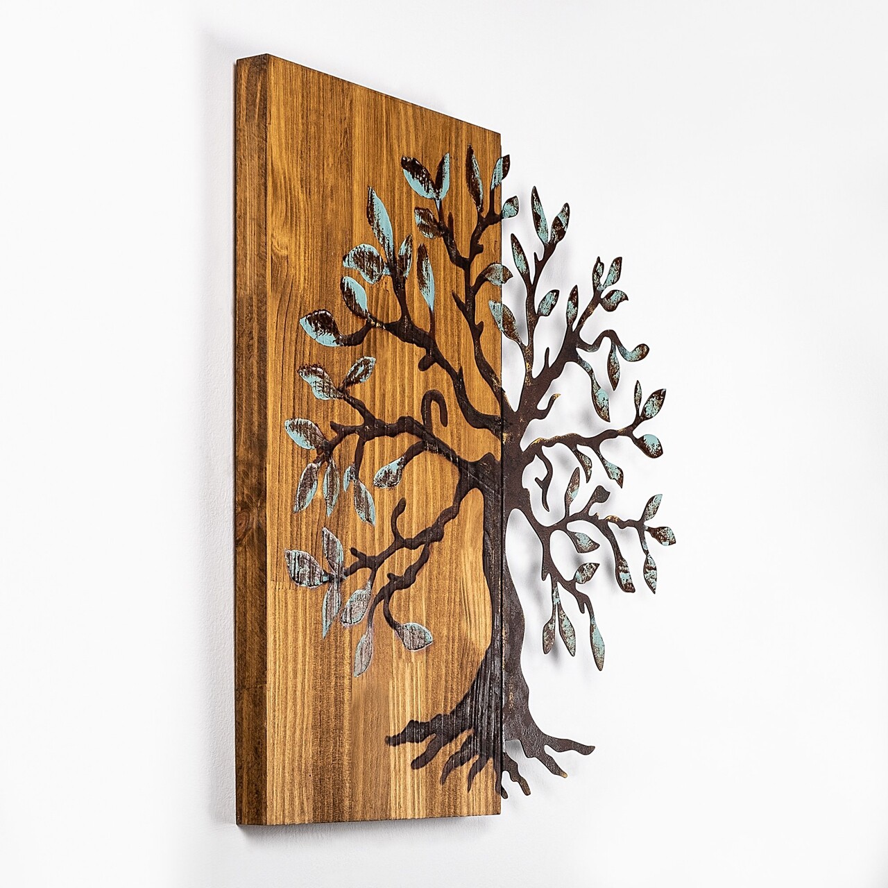 Decoratiune de perete, Agac 5, Dimensiune: 58 x 58 cm, Nuc / Maro - view 7