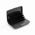 Portofel pentru carduri cu protectie RFID si baterie externa 2500 mAh, Sbanket, InnovaGoods, 11.3 x 7 x 1.6 cm, negru