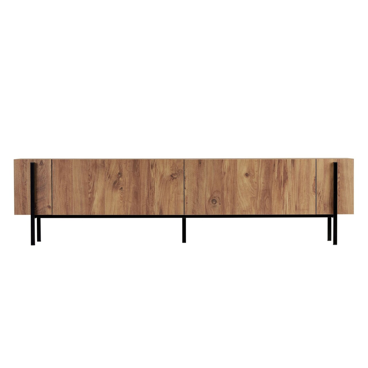 Comoda TV, Hanah Home, Nexus, 180x30x45 cm, Pin Atlantic / Negru - imagine 8