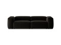 Canapea 3 locuri, Bergamo, Cosmopolitan Design, 264x108x70 cm, tesatura structurata, negru