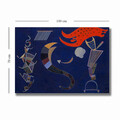 Tablou decorativ, 70100KANDINSKY027, Canvas, Lemn, Multicolor