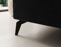 Coltar extensibil dreapta 4 locuri ELTAP, Sol-38, Solange, 292x196x84 cm, lemn/poliester, negru
