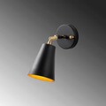 Aplica de perete, Fulgor, 942FLG2191, Metal, Negru
