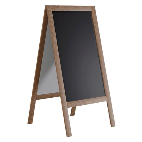 Panou stradal meniu restaurant Felex, Pakoworld, 51x25x100 cm, lemn, maro/negru
