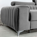 Coltar extensibil dreapta 3 locuri ELTAP, RT-03NU, Grayson, 278x205x92 cm, lemn/poliester, gri
