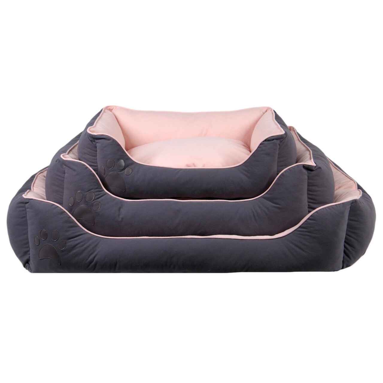 Pat pentru animale de companie, Paws &amp; Whiskers, Lucy Dog &amp; Cat S, Material exterior: 100% poliester, Gri/Roz - view 4
