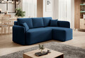 Coltar extensibil dreapta 3 locuri ELTAP, Hadson, 206x150x89 cm, lemn/poliester, albastru inchis