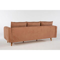 Set de canapea, Unique Design, 867UNQ1620, Lemn de carpen, Maro