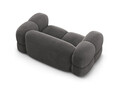 Canapea 2 locuri, Loretto, Cosmopolitan Design, 180x100x68 cm, catifea, gri