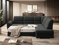 Coltar extensibil dreapta 3 locuri ELTAP, RT-04FL, Siber, 270x186x93 cm, lemn/poliester, gri inchis