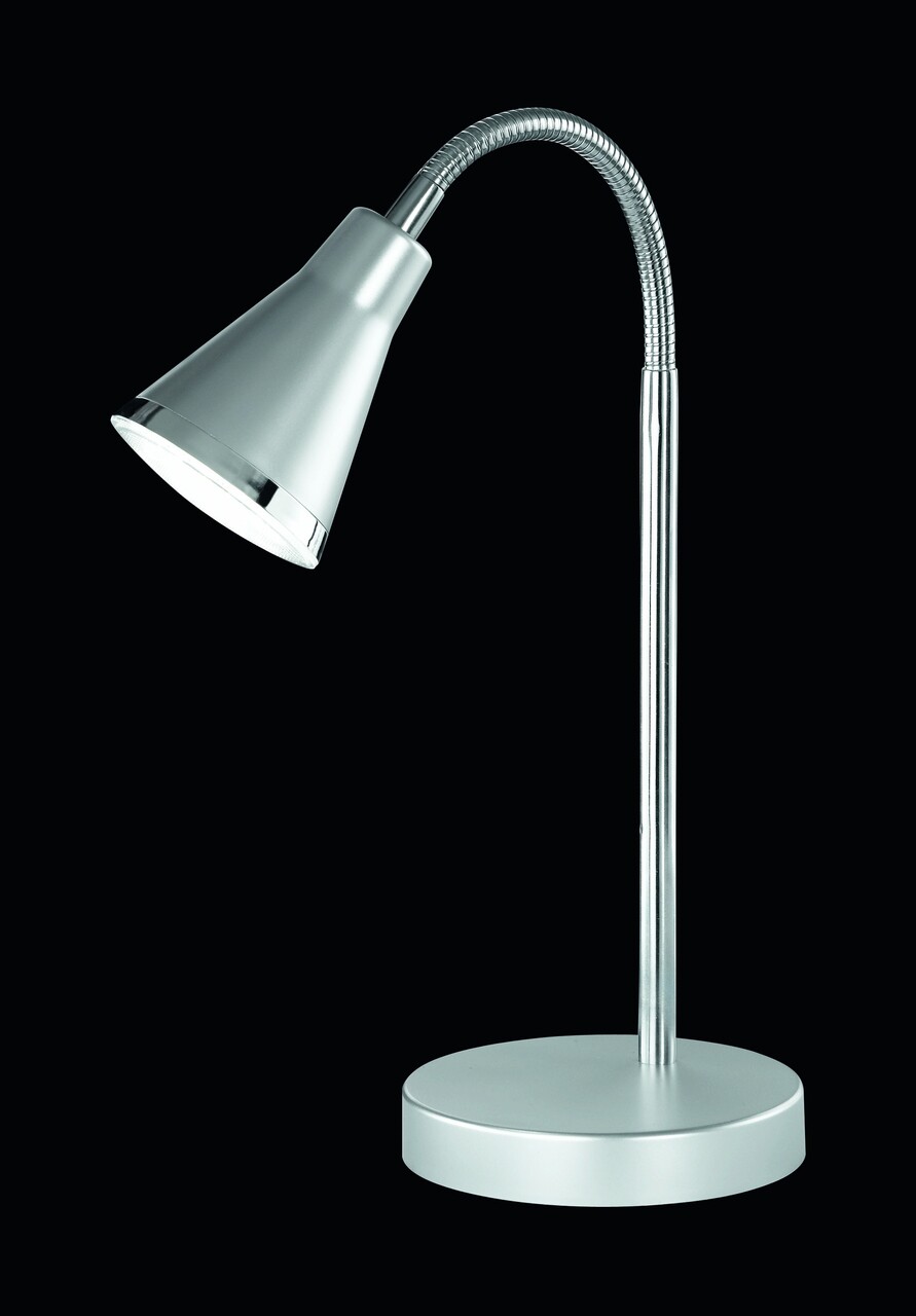 Lampa de masa Arras, RL, 11.5x38 cm, 4W, 1x SMD LED, plastic, argintiu