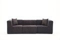 Canapea 3 locuri, Atelier del Sofa, 825BLC4318, Tesatura Chenille, Antracit