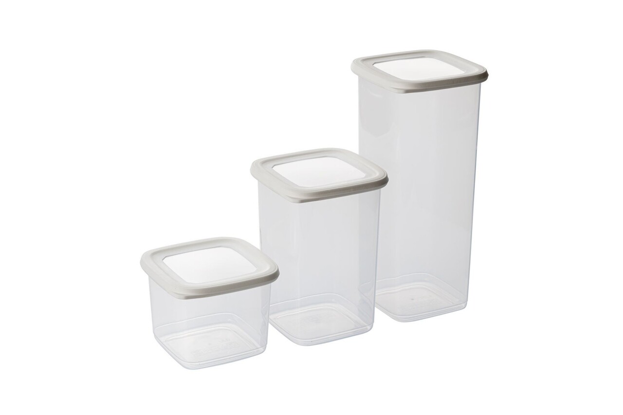 Set recipiente depozitare, Hermia, 964FRM5390, Dimensiune: 10 x 10 x 16,5 cm / 1200 ml (5 bucăți), Alb - imagine 4
