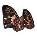Set 3 decoratiuni, Fish, Creaciones Meng, lemn de arbore de matase