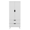 Dulap pentru haine, Inarch, Valencia, 72x176x47 cm, PAL, Alb