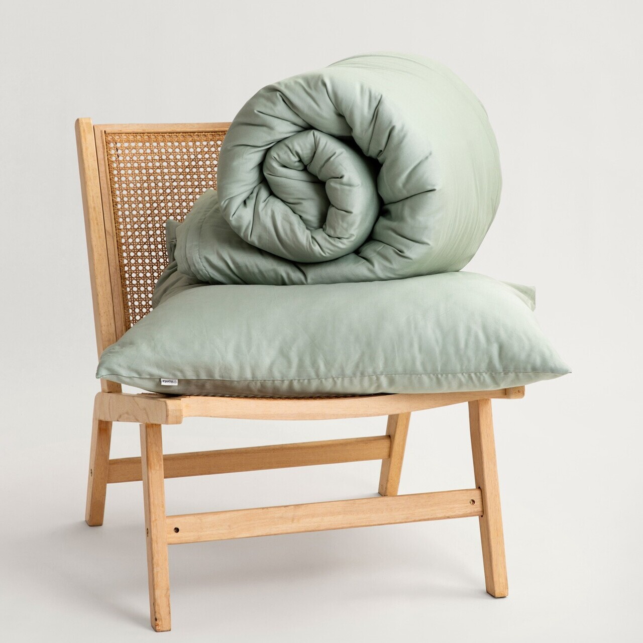 Lenjerie de pat King Size, Avelia, Homla, 200x220 cm, 3 piese, bumbac/poliester/vascoza, verde fistic - view 9