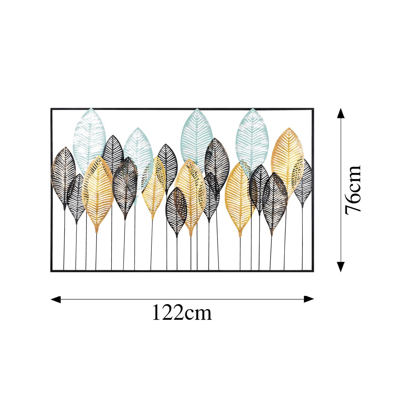 Decoratiune de perete, Sinuate, Dimensiune: 122 x 76 cm, Multicolor - view 7
