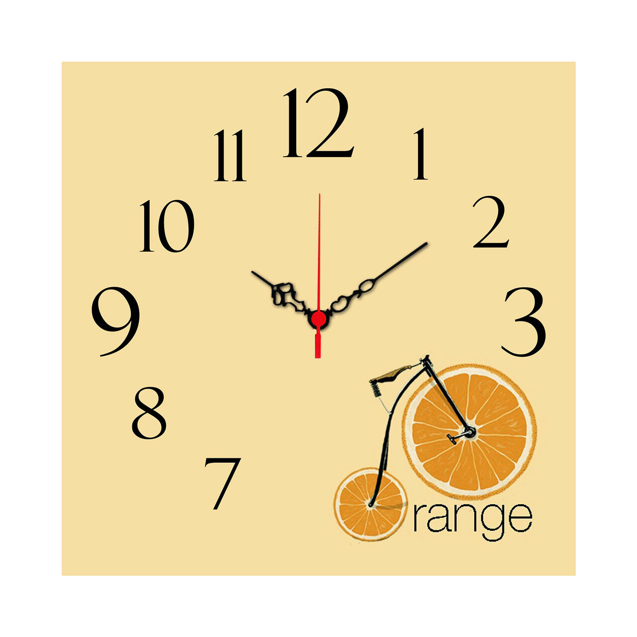 Ceas de perete, Msk-43, MDF, Dimensiune: 40 x 40 cm, Multicolor