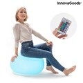 Taburet gonflabil cu LED Multicolor si Telecomanda Pulight, InnovaGoods, RBG, Ø50 x 30 cm