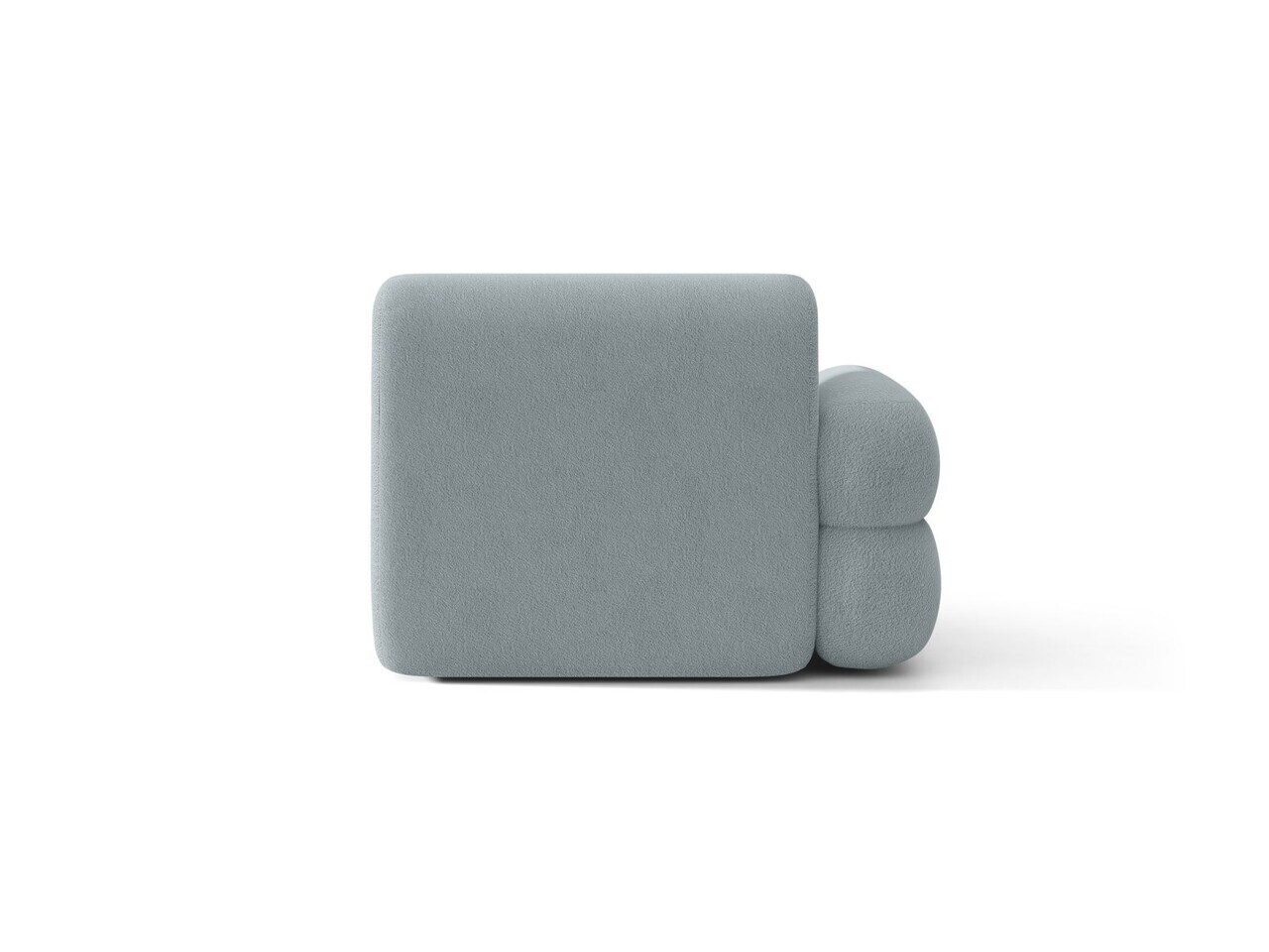 Sezlong living stanga, Neo, Micadoni Home, 110x165x83 cm, tesatura Boucle, albastru deschis — imaginea 4