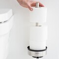 Suport role rezerva hartie igienica, Brabantia, Profile Brilliant Steel, 15.5x14x38.3 cm, otel, argintiu