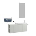 Set Dulap de Baie cu Chiuvetă și Oglindă (2 Piese), Hanah Home, Ferla 110, Cașmir mat