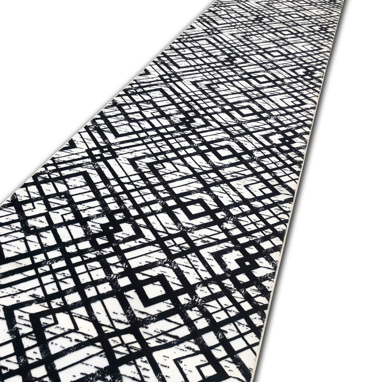 Covor, 1075, 100x200 cm, Poliester, Alb/Negru - 1 | YEO